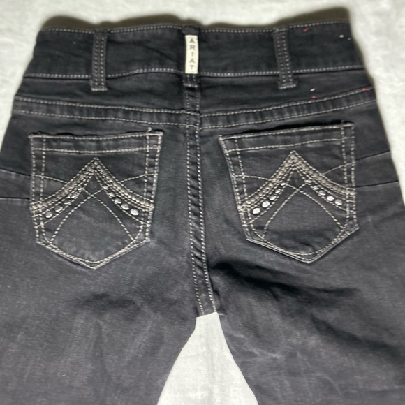 Ariat Women REAL Riding Bootcut Jeans Black 26R Western Cowgirl Ranch Embellish - Picture 10 of 14